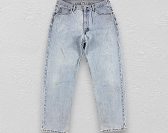 Size 34x30 Vintage Levis 550 Jeans Faded Blue Levi's 550 Light Wash High Waist Denim W34