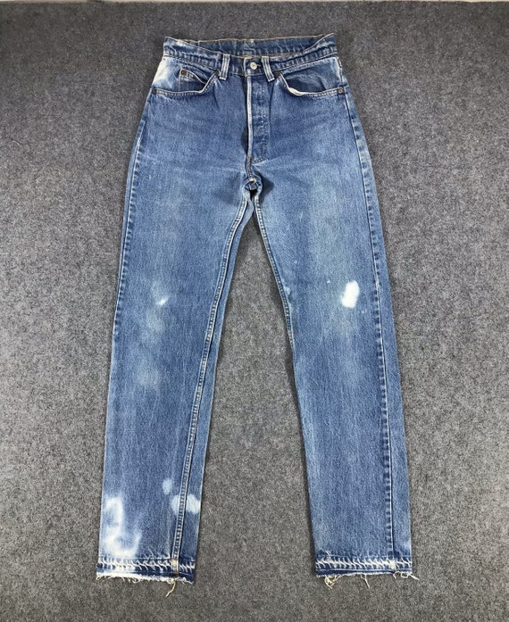 Vintage 80s Levis 501 Jeans Bleach Wash 