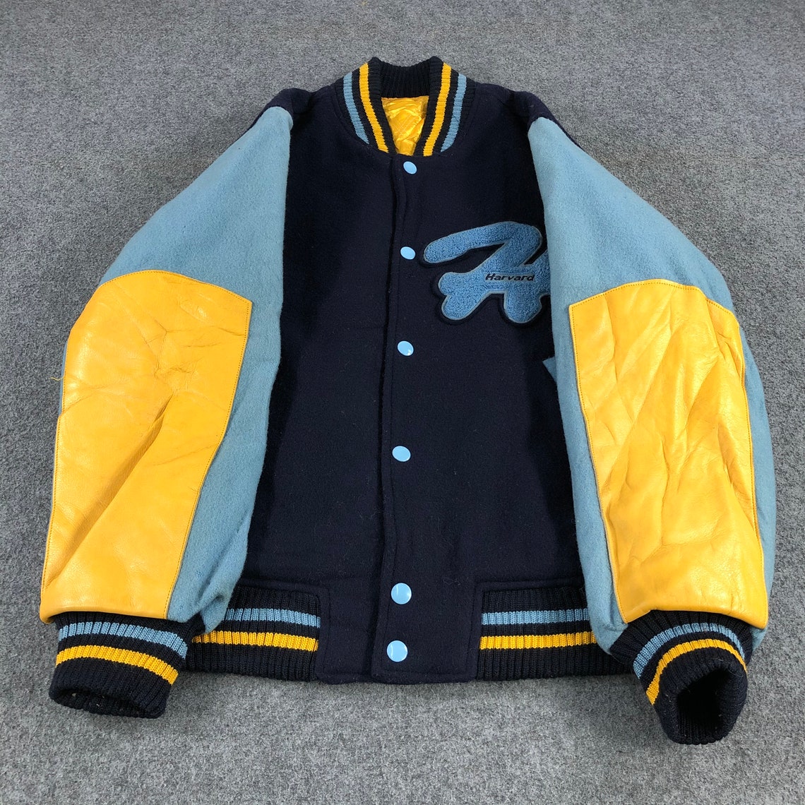 Vintage Harvard Varsity Jacket Letterman Jacket Wool Jacket Etsy