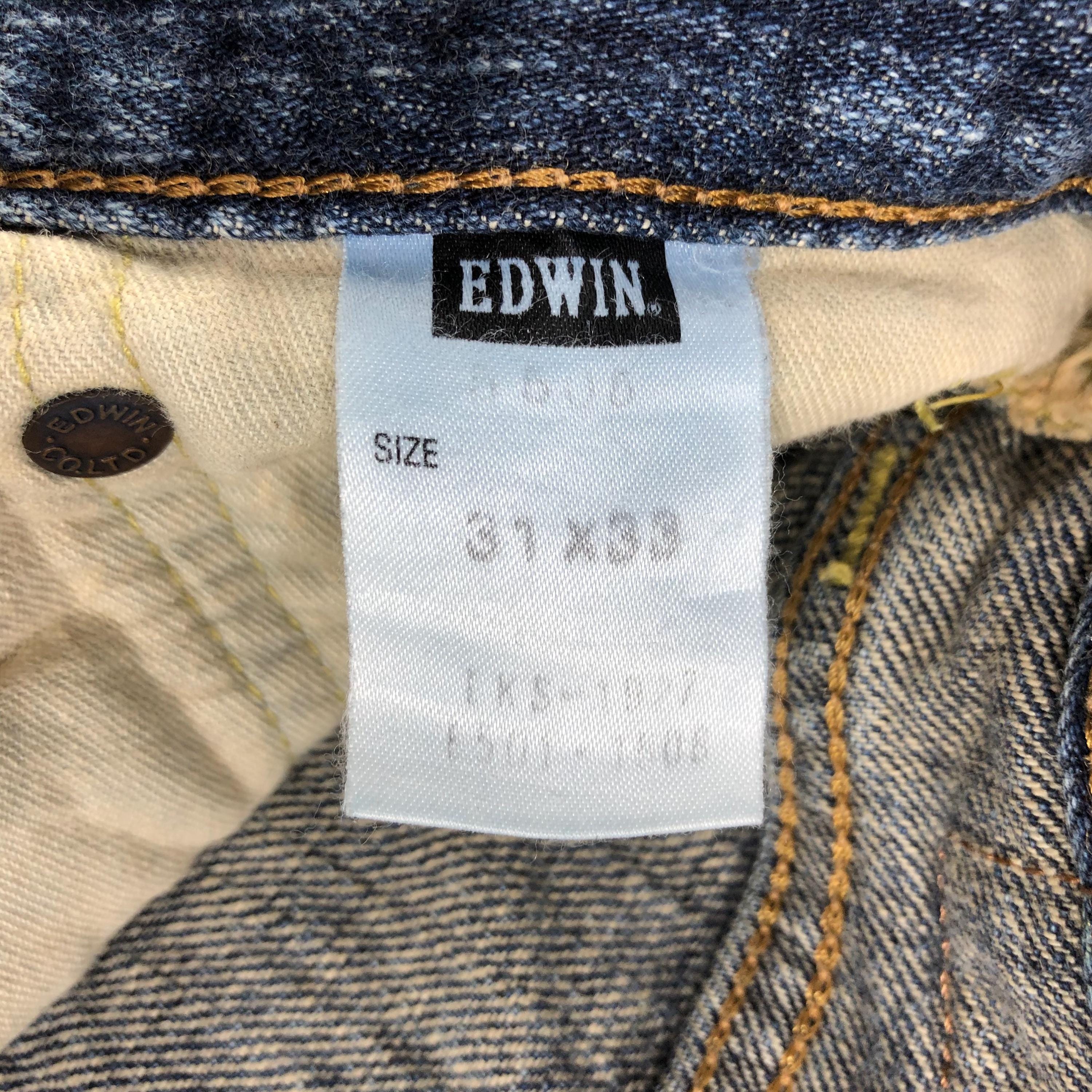 Vintage Edwin 505zx Selvedge Jeans Faded Blue Jeans High Waist