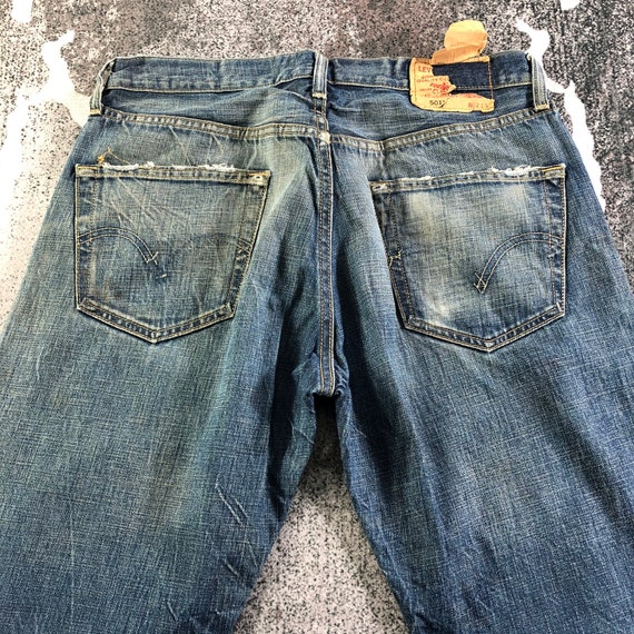 Size 32x32 Vintage Levis 501 Jeans Levi Dark Wash… - image 6