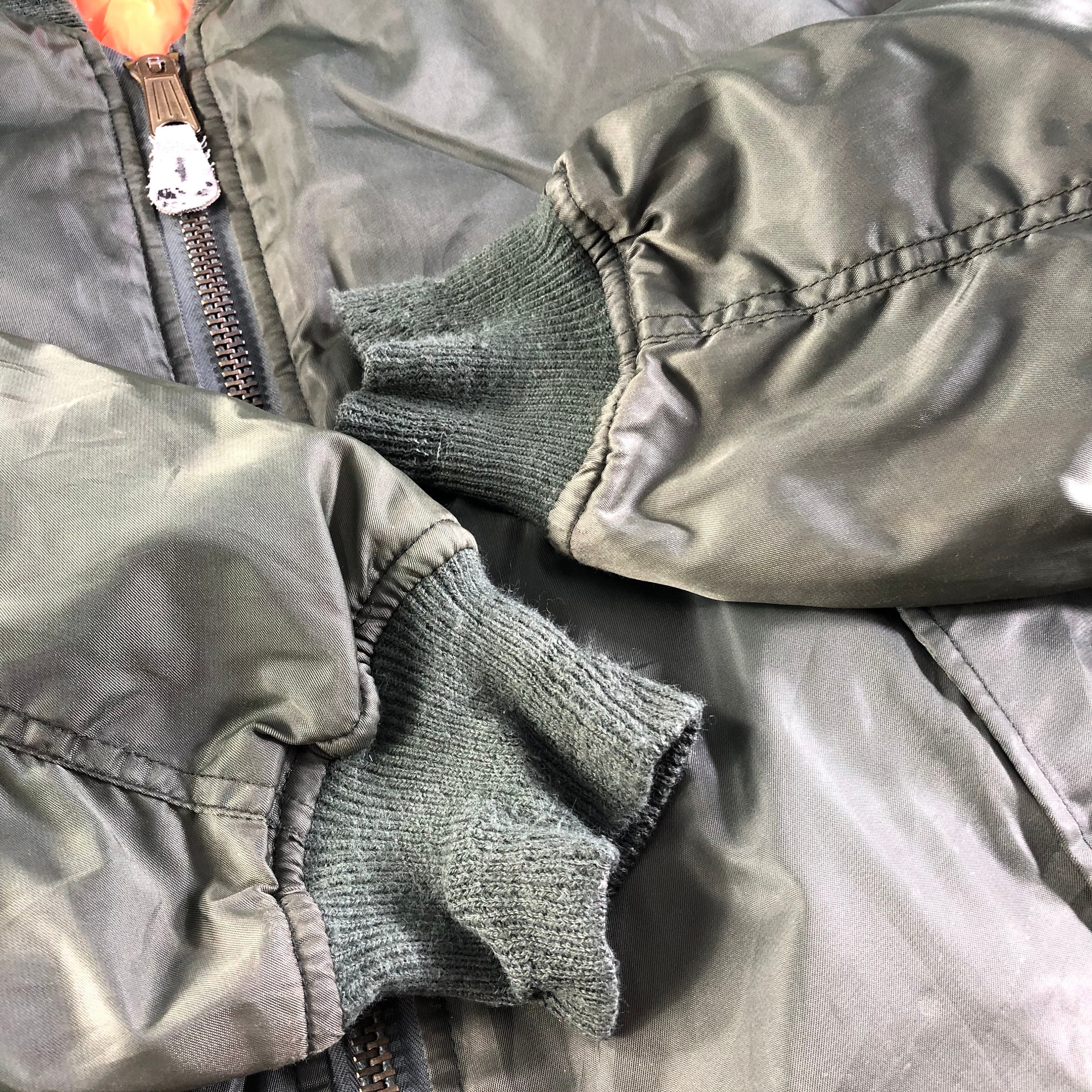 Vintage MA-1 Bomber Jacket Flight Jacket Army Jacket Green