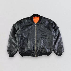 Vintage Rothco Jacket MA-1 Jacket Bomber Jacket Flight Jacket Army Jacket Black Jacket Size XL