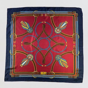 Vintage Longchamp Silk Scarf, Longchamp Twill Silk Scarf, Longchamp Silk Muffler, Longchamp Neck Scarf, Body Wrap, Abstract Silk Scarf