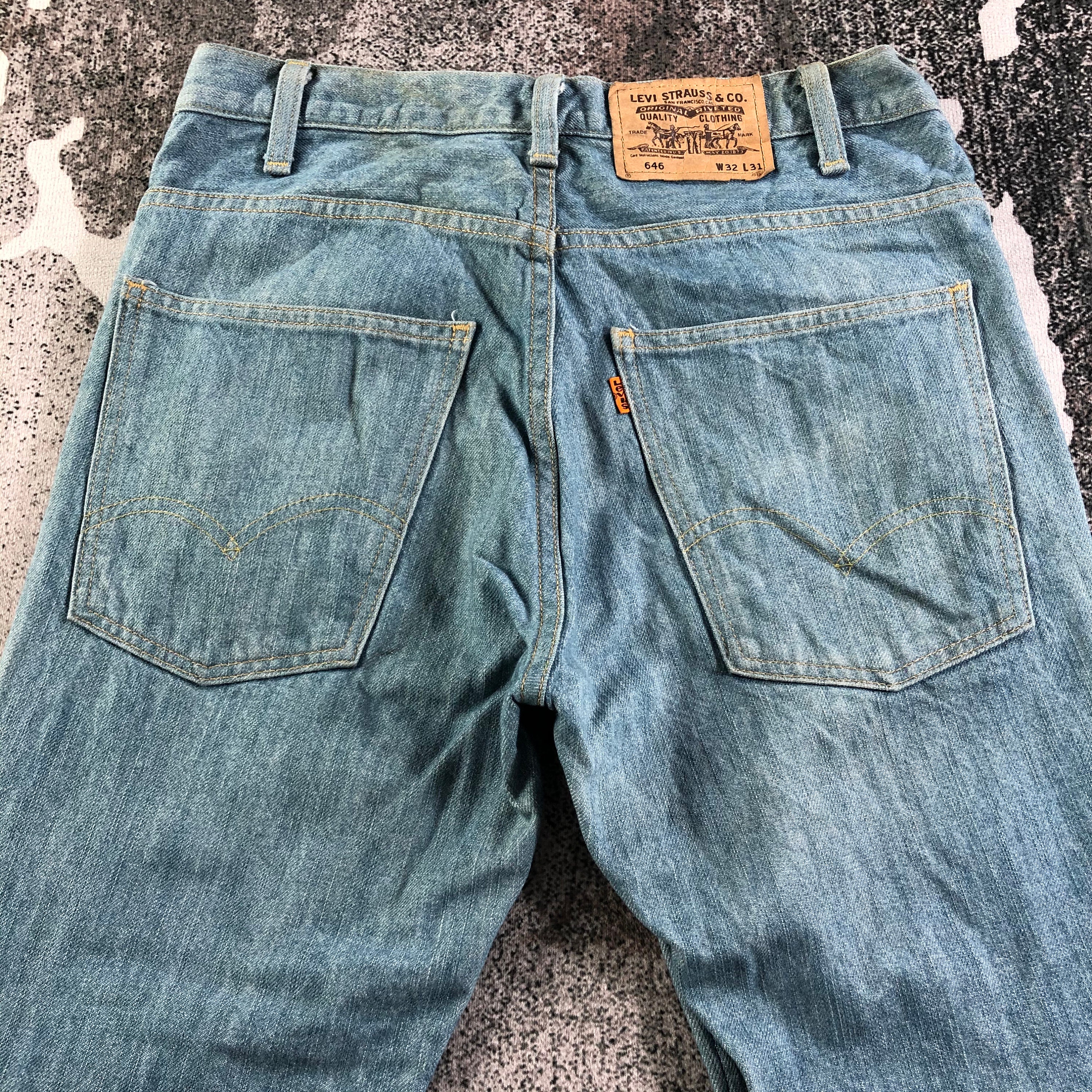 Vintage Levis 646 Jeans Medium Wash Levi's Bell Bottom Faded