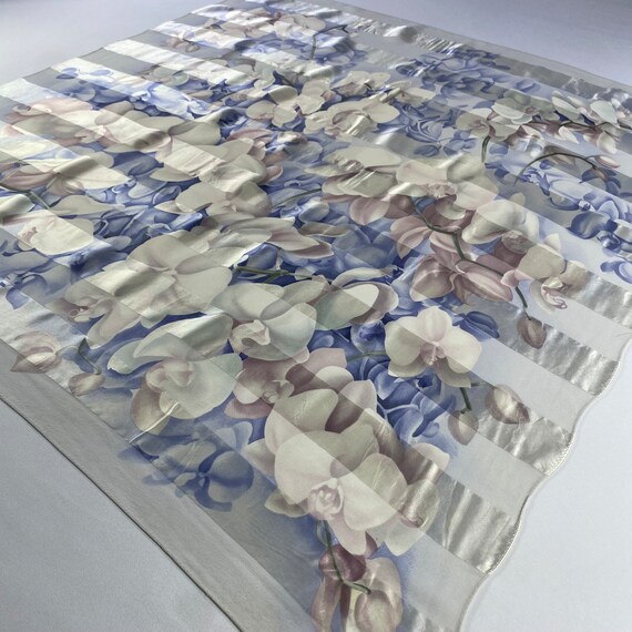 Foulard/Carré/Chale ★ En soie 100% - hand rolled -45 g★Silk SCARF TBE