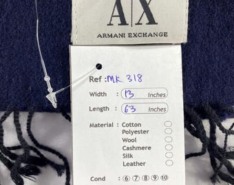 小物 00s Giorgio Armani border muffler Vintage Armani Exchange Scarf Armani Exchange Muffler Armani
