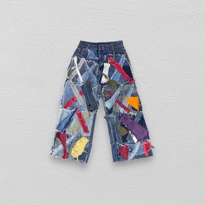 Jeans vintage Levis Patchwork Jeans vintage Levis Baggy Levi&#39;s Faded Blue Jeans Rework Jeans Levi&#39;s High Cintura Jeans Denim