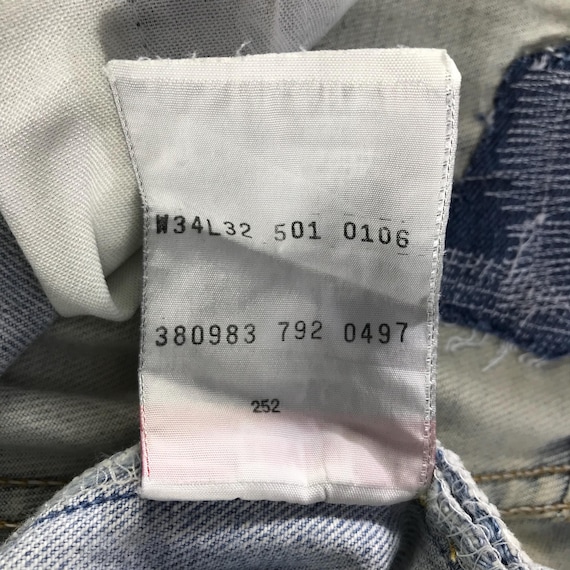 Vintage 90s Levis 501 Jeans Levi's Rusty Blue Jeans Light Wash