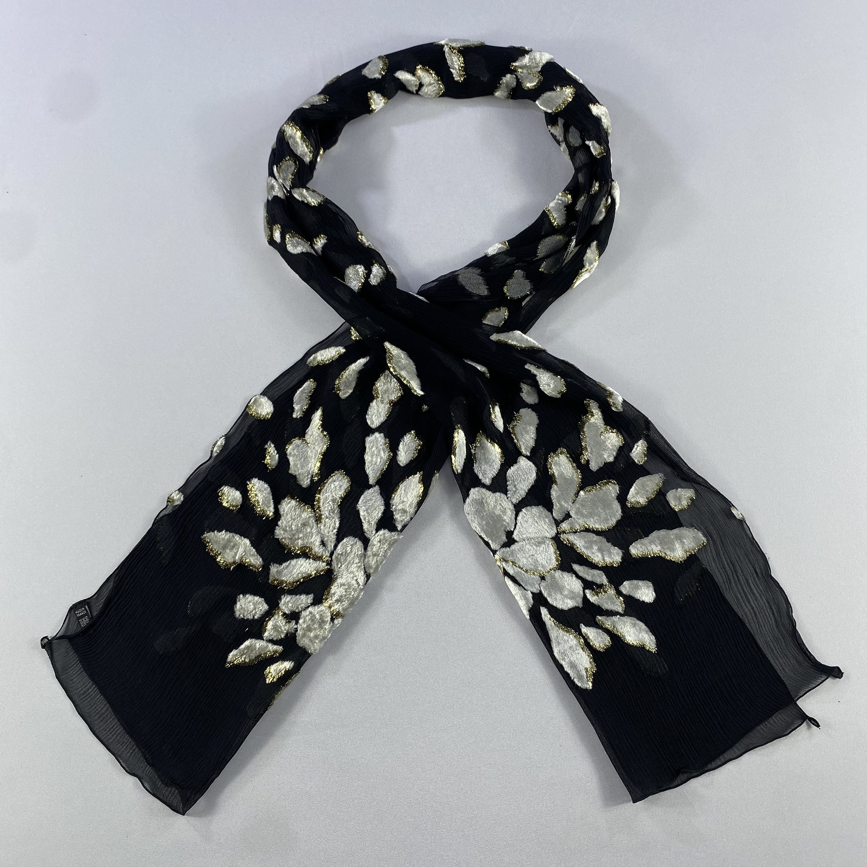 Foulard En Soie Vintage CASTEL - Dimensions 86x88 Cm, Motif "Marine Royale 1692", Bord Vert, Fond Ivoire
