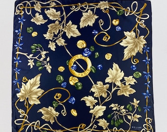 Szal vintage Celine, szalik jedwabny Celine, szalik jedwabny Celine, kwadratowy szalik Celine, apaszka vintage Celine, bandana Celine