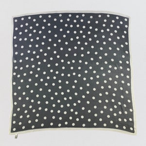 Vintage Polkadot Silk Scarf, Twill Scarf, Vintage Silk Muffler, Vintage Neck Scarf, Vintage Neck Accessories, Vintage Italian Silk Scarf