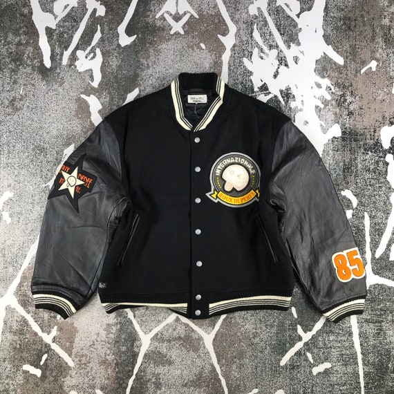 Vintage Roux di Perfe Varsity Jacket Letterman Jacket Wool Leather Jacket Vintage Jacket High School Street Wear Jacket Size Medium