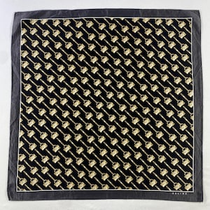 Vintage Celine Handkerchief, Celine Bandana, Celine Neckerchief, Celine Head Scarf, Celine Pocket Square