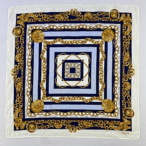 Vintage Celine Handkerchief, Celine Bandana, Celine Neckerchief, Celine Head Scarf, Celine Pocket Square
