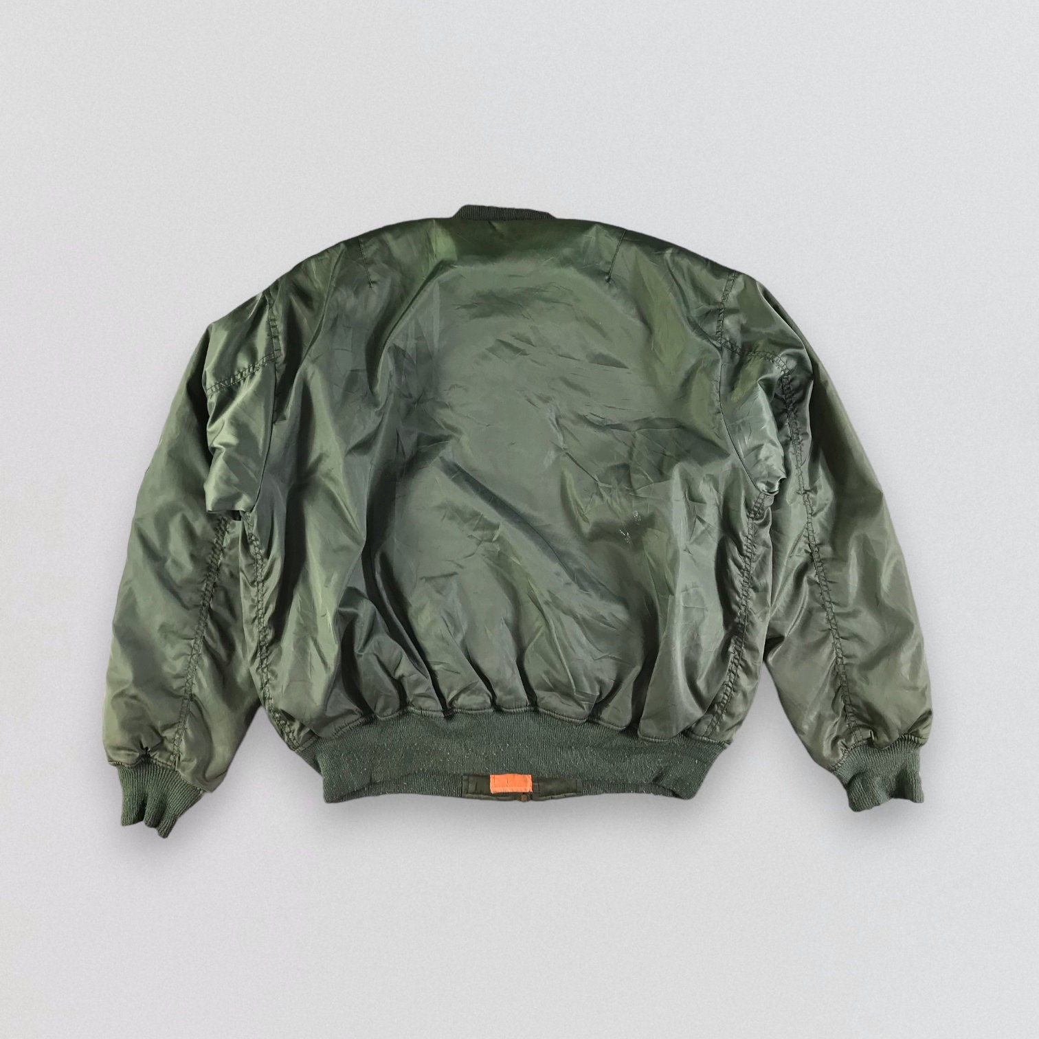 Vintage USA Black MA-1 Aviation Military Reversible Bomber