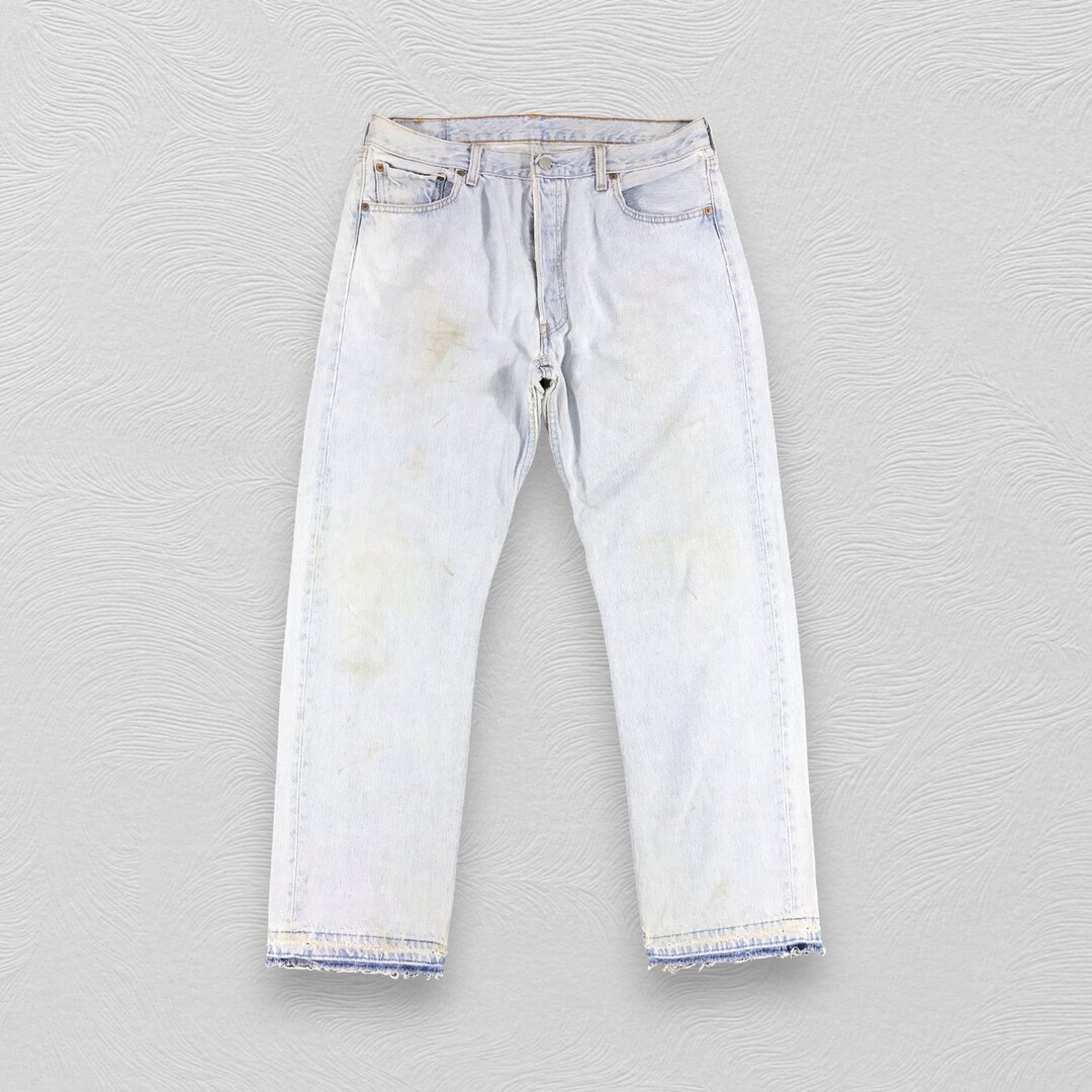 Size 33x29 Vintage Levis Levi 501 Jeans Levi's Dirty Light Washed