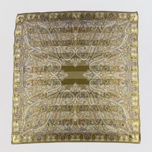 Vintage Rudolph Valentino Silk Scarf, Twill Scarf, Vintage Silk Muffler, Vintage Neck Scarf, Vintage Neck Accessories, Italian Silk Scarf