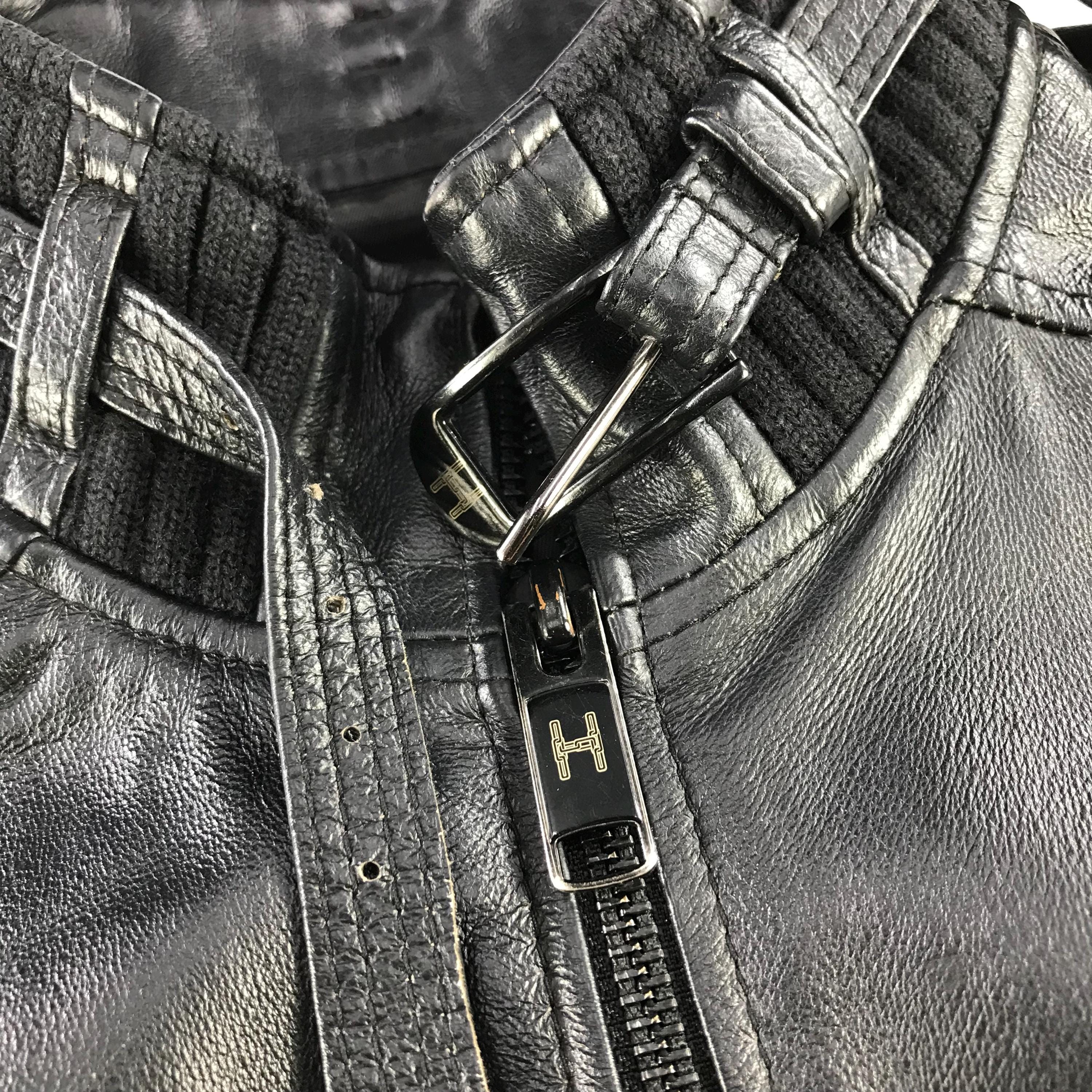 Vintage HYSTERIC GLAMOUR Leather Bomber Jacket | Rib Knit Collar