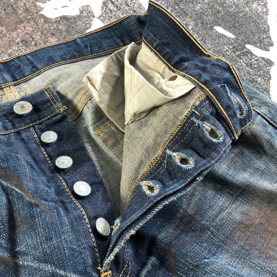 Size 32x32 Vintage Levis 501 Jeans Levi Dark Wash Rusty Blue