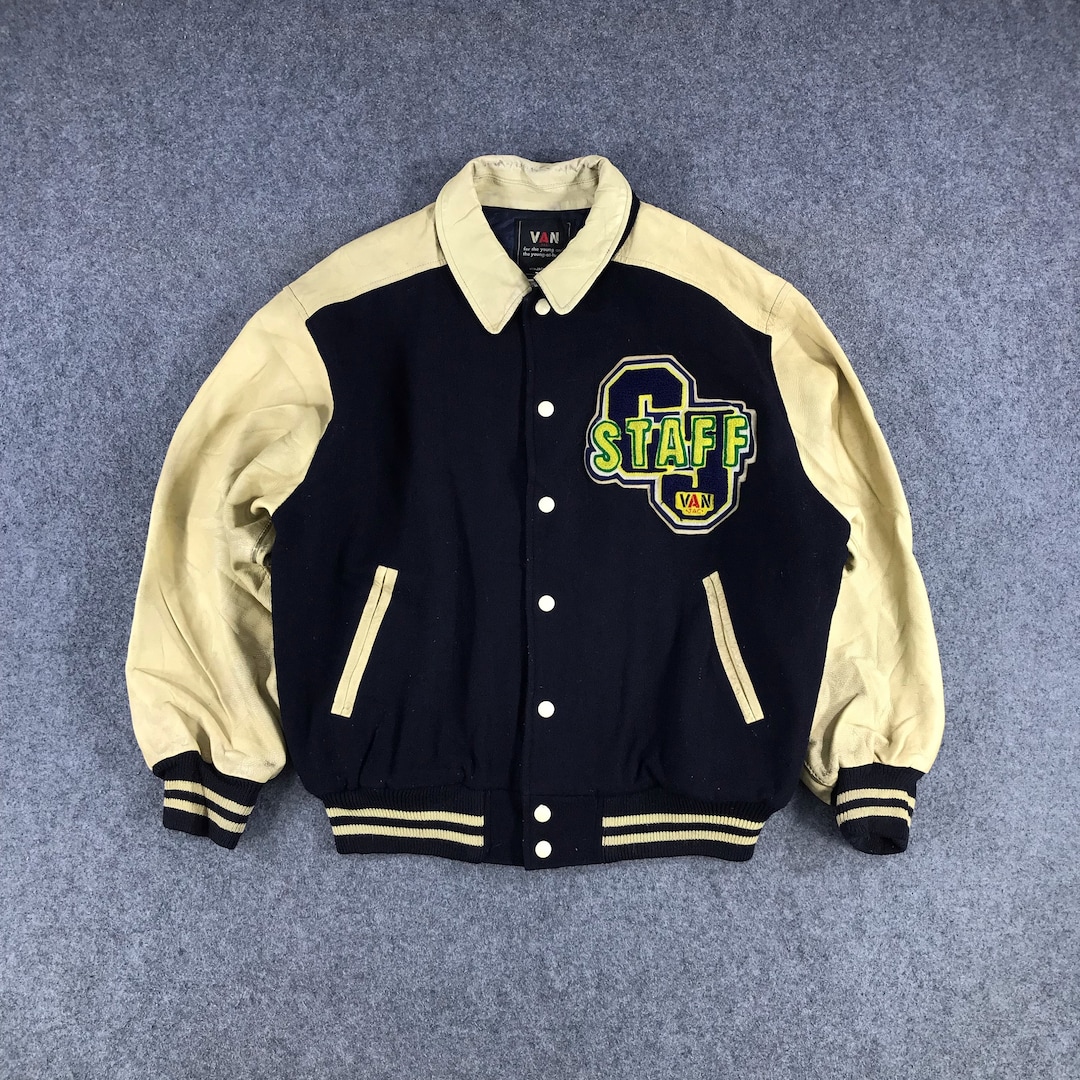 Vintage Japanese Brand Van Jac Varsity Jacket Letterman Jacket - Etsy
