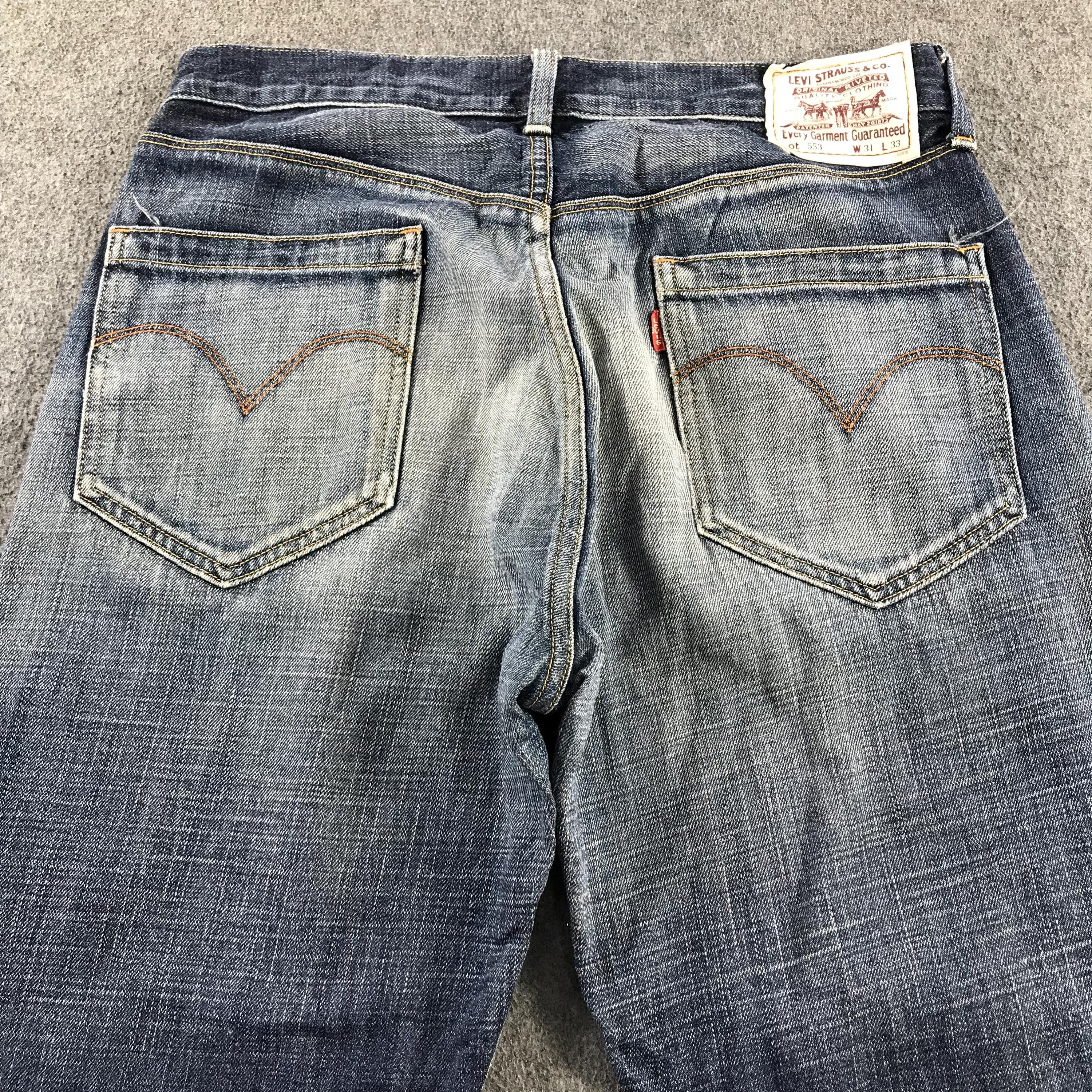 Vintage Levis 553 Jeans Levi's 553 Dirty Wash Baggy Denim High