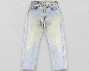 Size 30x27 Vintage 90s Levis 501 Jeans Levis Dirty Medium Wash Jeans Levis High Waist Denim W30