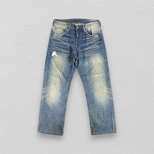Size 31x27 Vintage Levi&#39;s 501 Faded Blue Jeans Light Wash Levi&#39;s Straight Cut Jeans Levi&#39;s 501 Button Fly Denim Levi&#39;s Usa Jeans