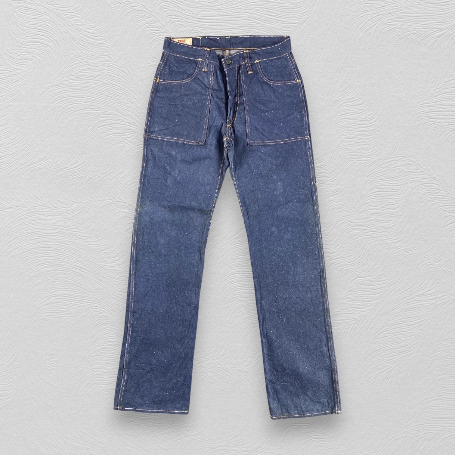 パンツ CANTON / selvedge denim pants Vintage 80's Canton Bush Denim Japanese Brand Denim Blue Wash