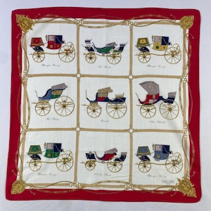 Vintage Celine Handkerchief, Celine Bandana, Celine Neckerchief, Celine Head Scarf, Celine Pocket Square