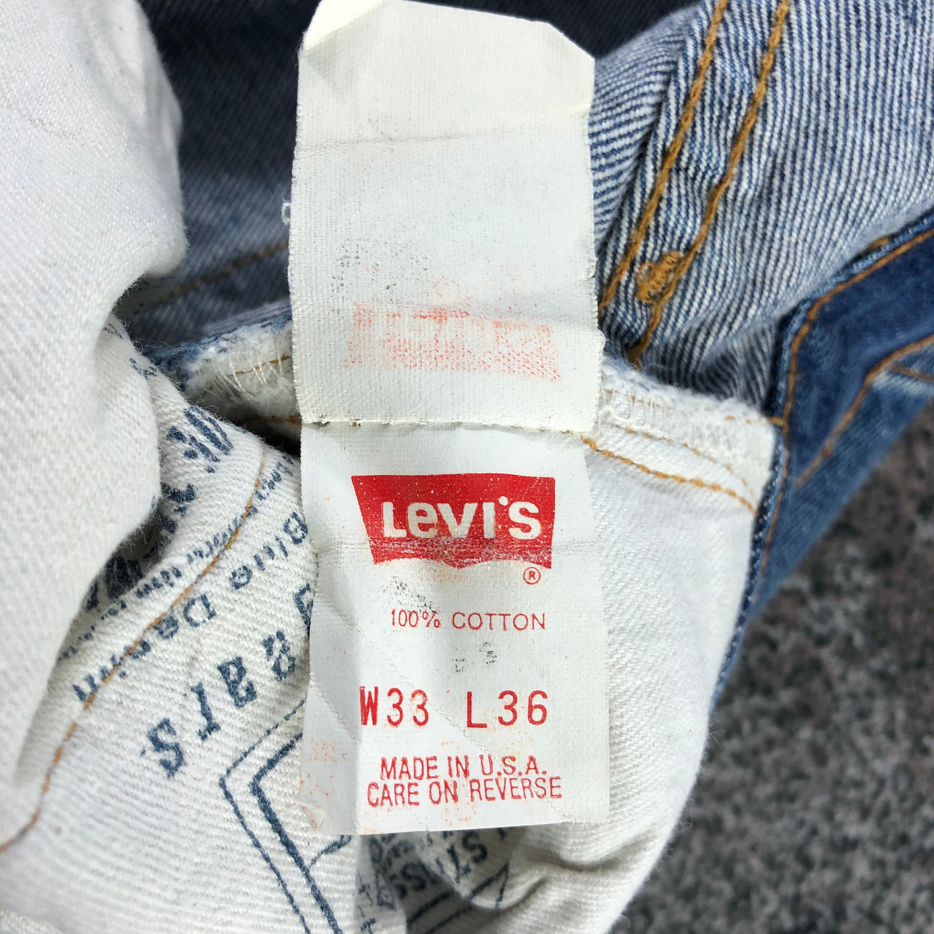 Size 31x32 Vintage 90s Levis 501 Redline Jeans Blue Dirty Levi's