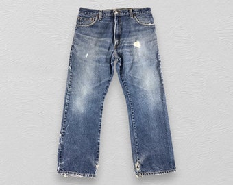 Size 35x29 Vintage Levis 517 Jeans Levi’s Flare Bootcut Jeans Levi Faded Blue Denim W35