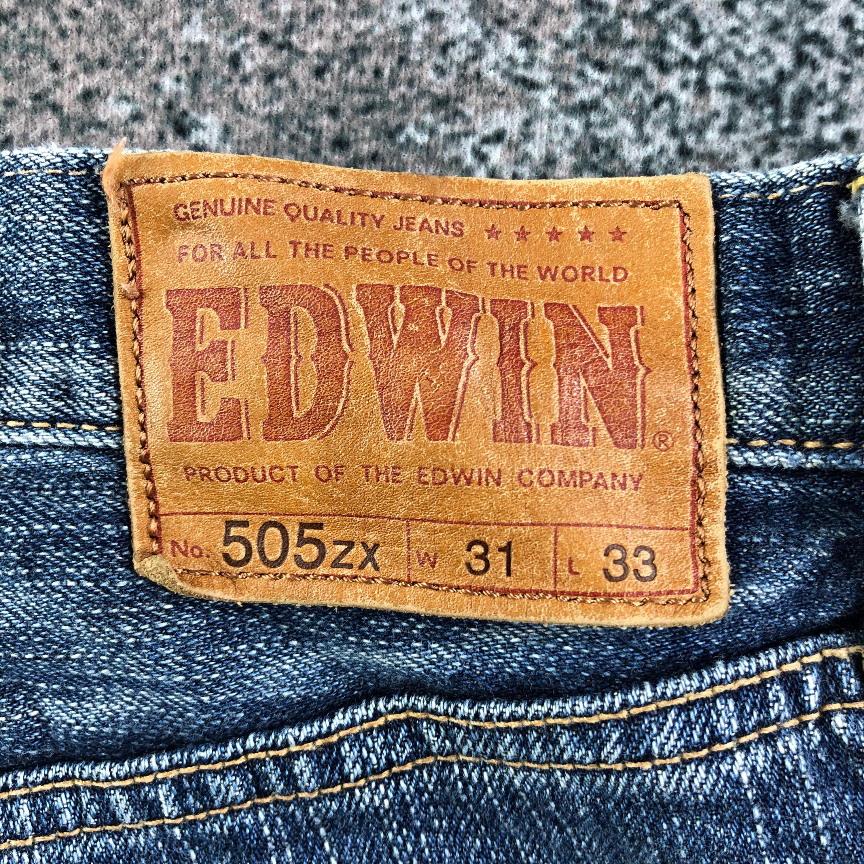 Vintage Edwin 505zx Selvedge Jeans Faded Blue Jeans High Waist