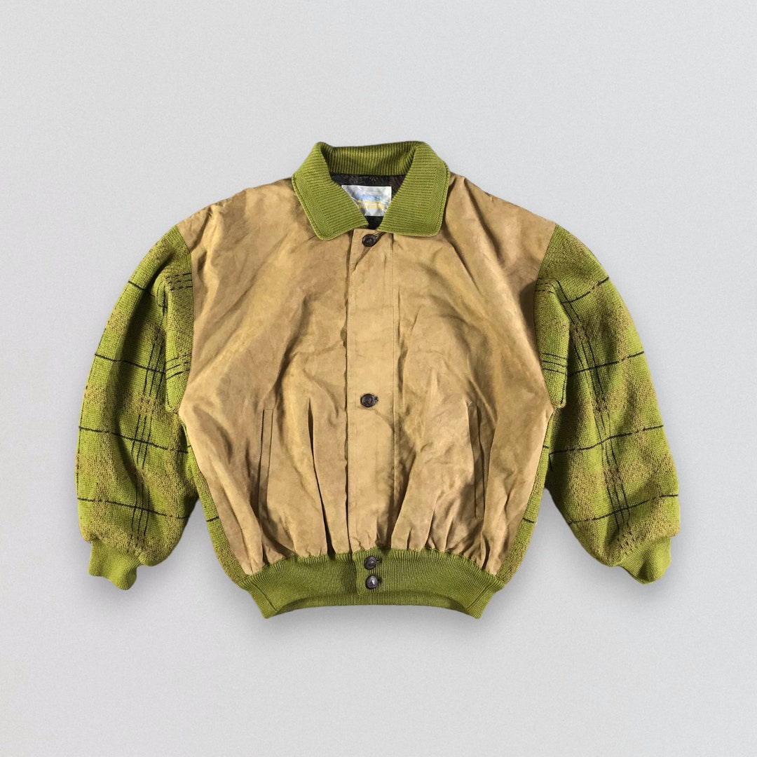 Vintage Aquascutum Jacket Bomber Jacket Vintage Wool Leather - Main Image