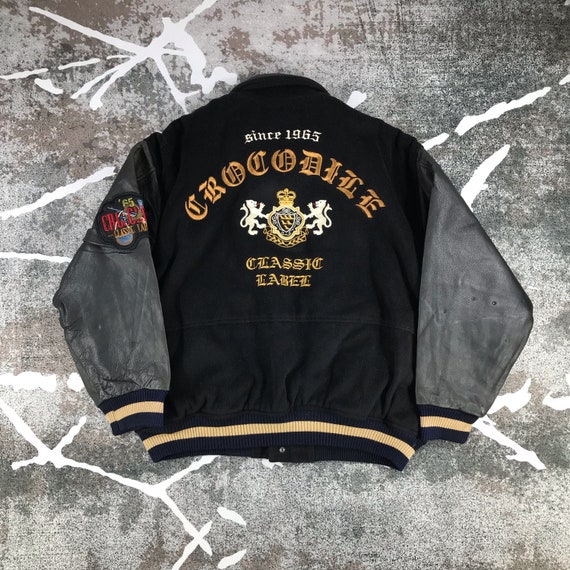 Buy Vintage Japanese Brand Crocodile Varsity Jacket Letterman