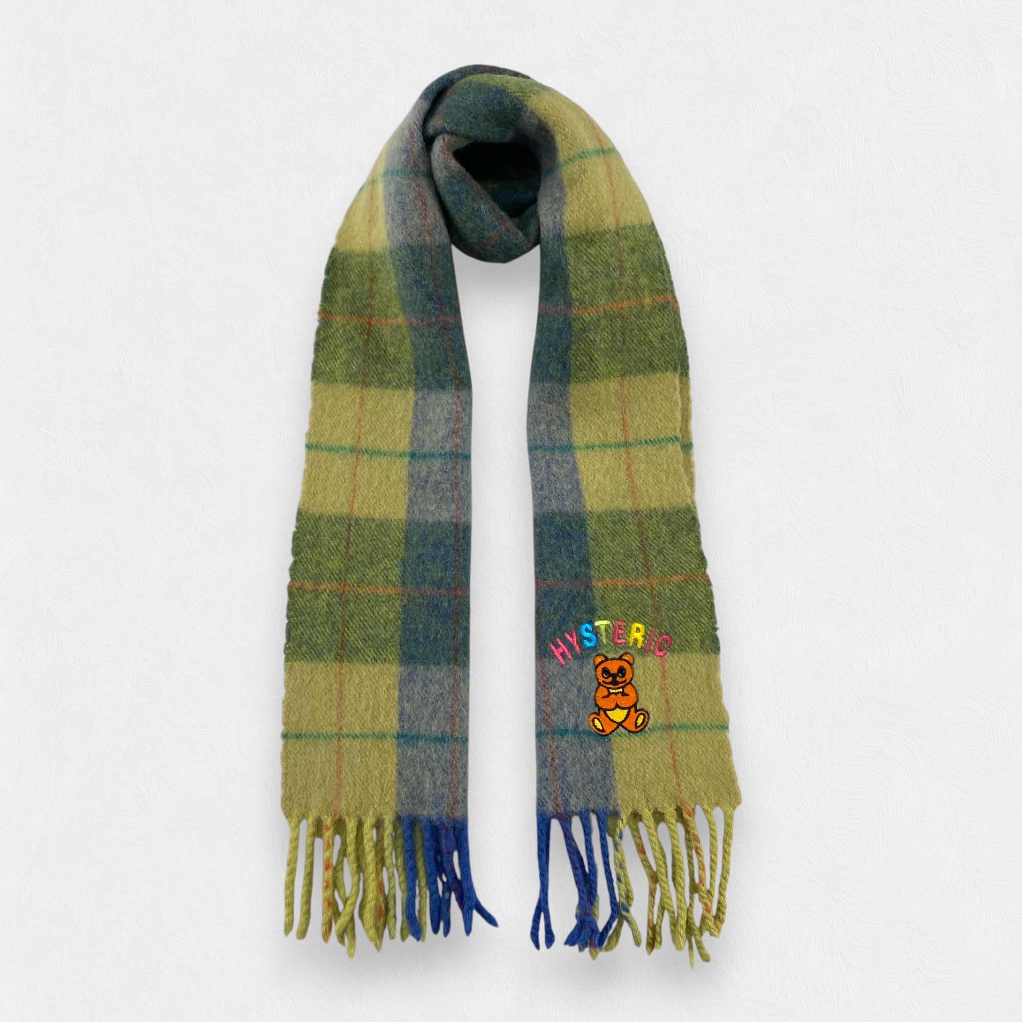 HYSTERIC GLAMOUR SHAGGY BORDER スリムニットマフラ Hysteric Glamour Shaggy Border Slim Knit Muffler