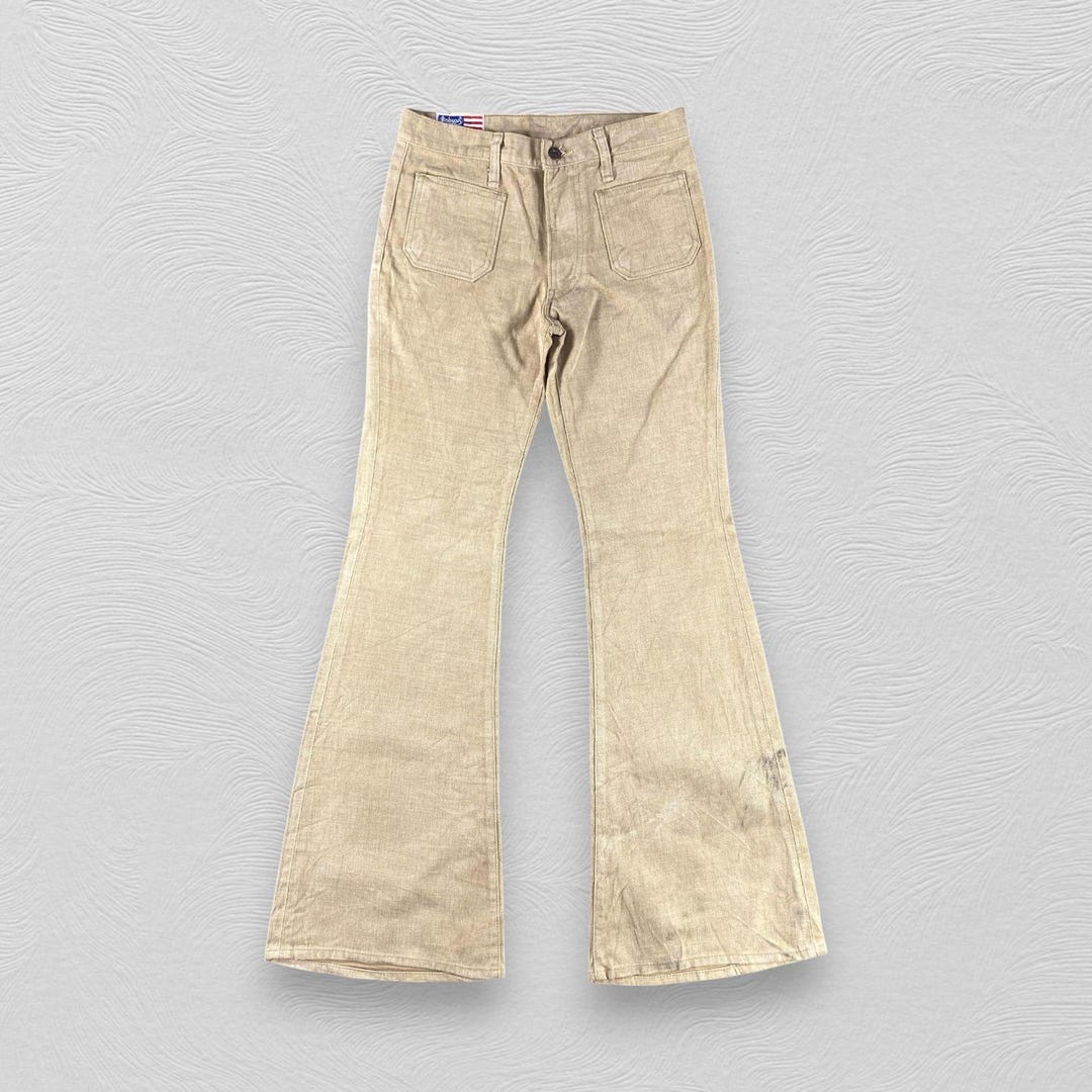 Vintage Bobson Jeans Bobson Flare Denim Beige Wash Bootcut Denim