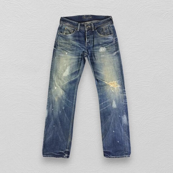 Vintage Vanquish Selvedge Jeans Distressed Denim Japanese Brand 