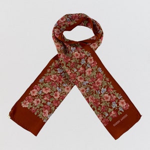 Vintage Haedy Amies Silk Scarf, Classic 90s Floral Scarf, Square Scarf, Women Accessories Carre Scarf, Neckerchief, Neck Scarf, Body Wrap