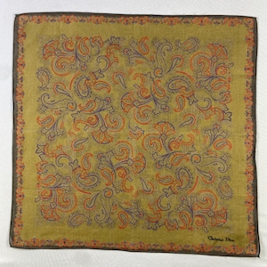foulard Christian Dior vintage, bandana Christian Dior, foulard Christian Dior, écharpe Christian Dior, pochette de costume Christian Dior