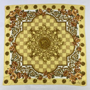 Vintage Fendi Handkerchief, Fendi Bandana, Fendi Neckerchief, Fendi Head Scarf, Fendi Pocket Square