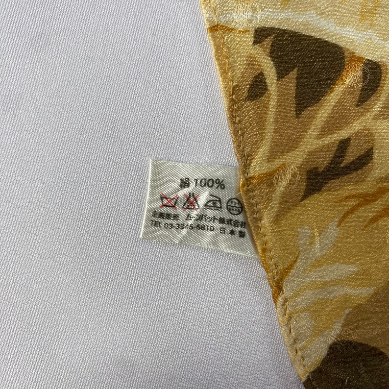 60s japanese abstract horseback rider satin scarf main image 1