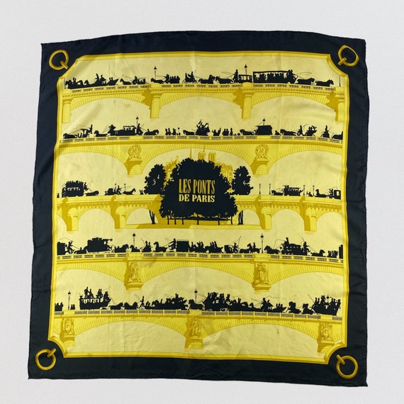 Foulard Hermès Les Ponts De Paris En Soie 90x90 - Occasion Impeccable (multicolore)