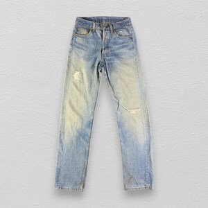 Größe 27x32 Vintage 90er Jahre Levi&#39;s 501 Jeans Faded Blau Vintage Levis 501 Jeans Dirty Wash Jeans High Waist Jeans Distressed Denim