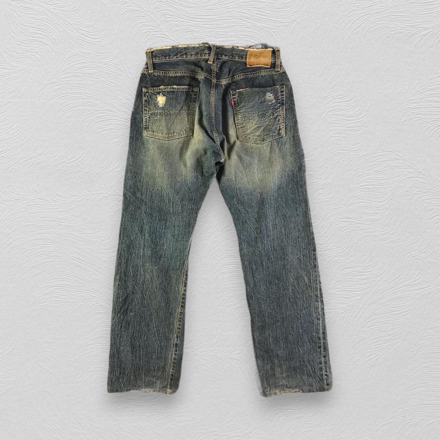 Vintage Edwin 505 Selvedge Jeans Edwin Redline Denim Rusty Wash 