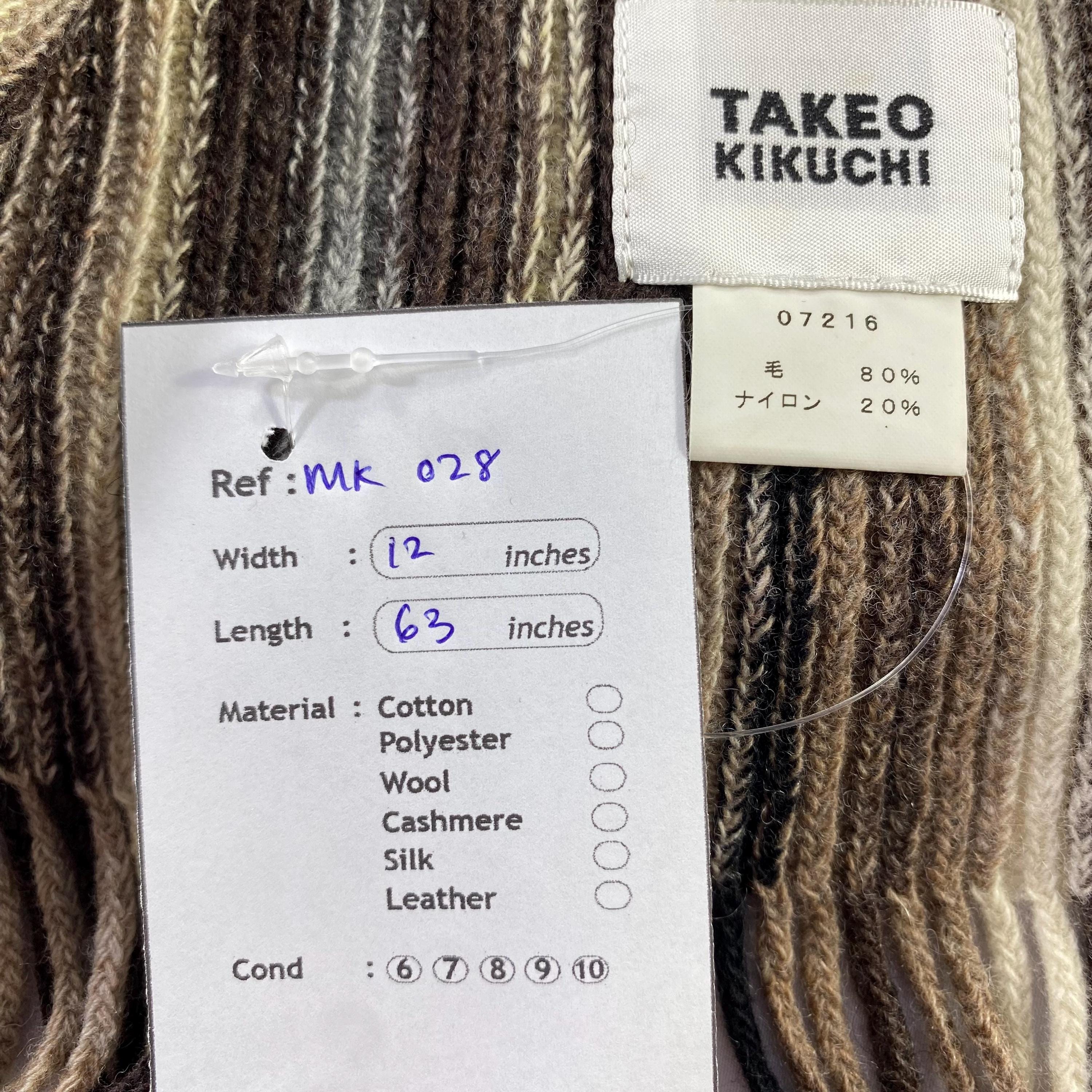 小物 00s TAKEO KIKUCHI border long scarf y2k Takeo Kikuchi Vintage Stripe Scarf Made in Japan | Winter Muffler