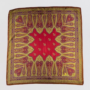 Vintage Trussardi Silk Scarf Hand Rolled Paisley, Vintage Shawl, Neckwear Fashion, Neckerchief, Foulards Carre, Neck Scarves, Body Wrap Top