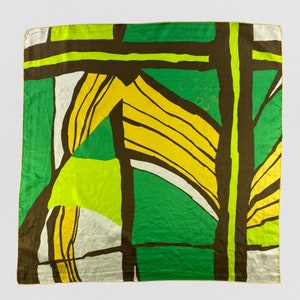 Vintage Silk Scarf, Silk Neck Scarf, Vintage Silk Muffler,  Classic Silky Scarf, Vintage 80s Shawl, Vintage Neck Scarf, Abstract Silk Scarf