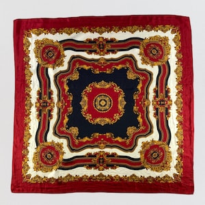 Vintage Italian Silk Scarf Hand Rolled Floral, Vintage Shawl, Neckwear Fashion, Neckerchief, Foulards Carre, Neck Scarves, Body Wrap Top