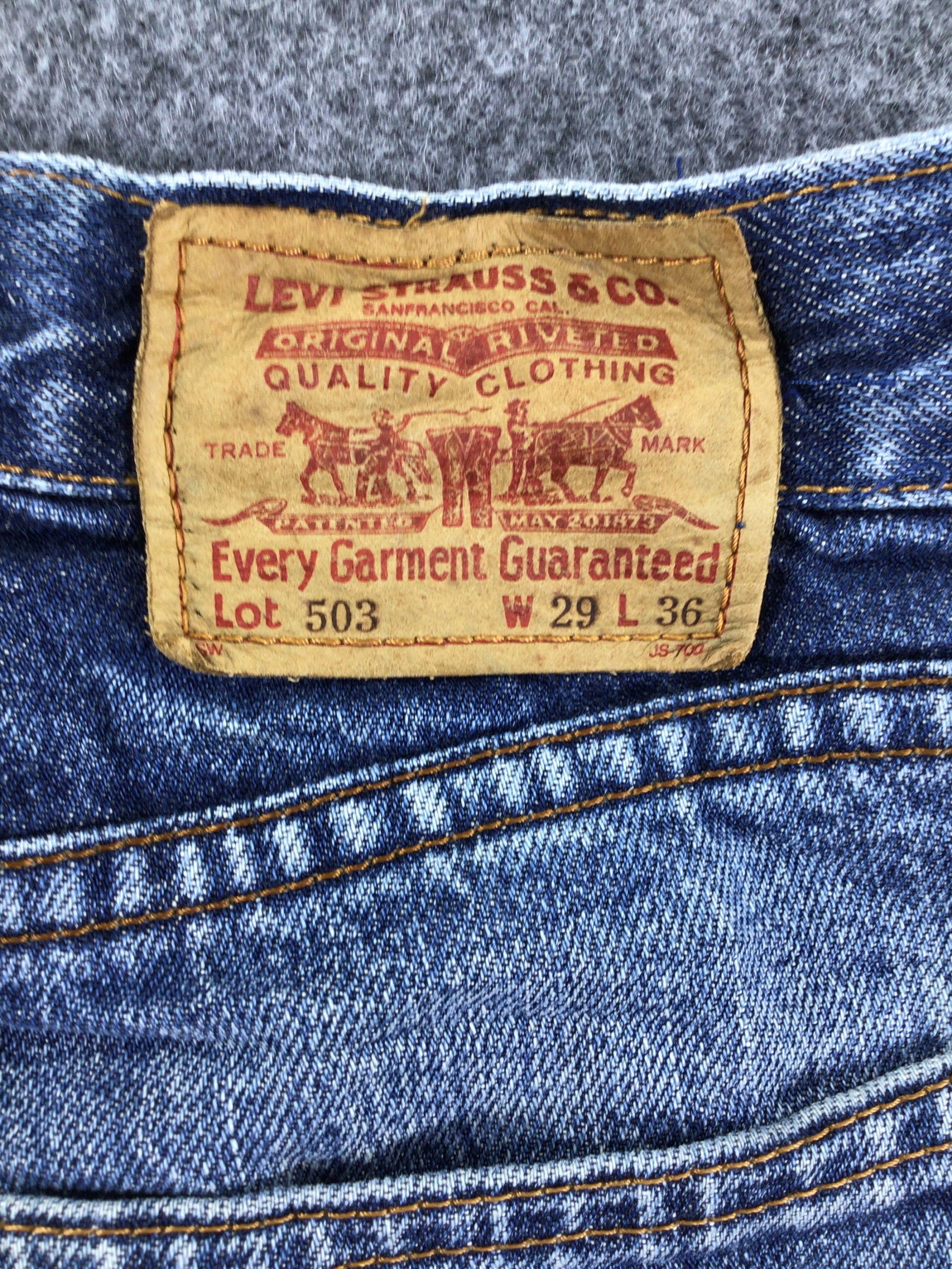 Vintage Levi's 503 Jeans 29 x 30 Etsy